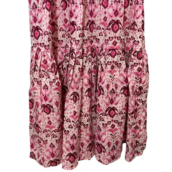 STELLA PARKER Collection 100% cotton pink & white midi dress size Medium - Picture 4 of 6